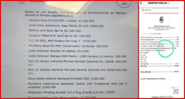 gastos incluidos en el presupeusto de tolhuin